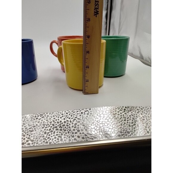 Concentrix Lynn’s Stoneware Coffee Four Piece Mug Set Rainbow Colors - Picture 12 of 13